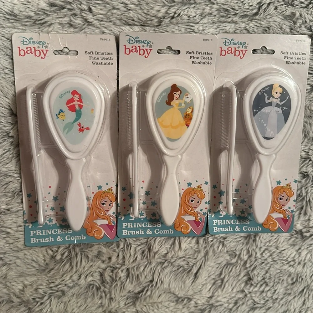 Disney Princess Baby Soft Brush w/ Comb Set Cinderella/Aurora